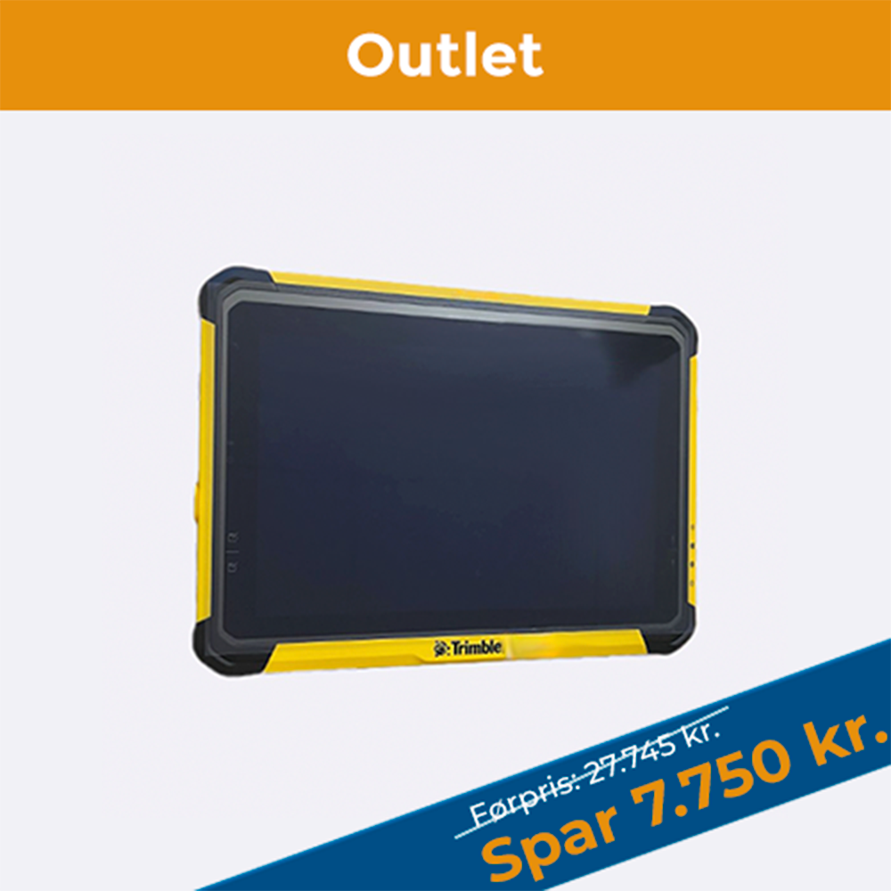 Trimble T10x robust tablet til professionel landmåling, dataindsamling og håndtering af opmålingsdata i marken.